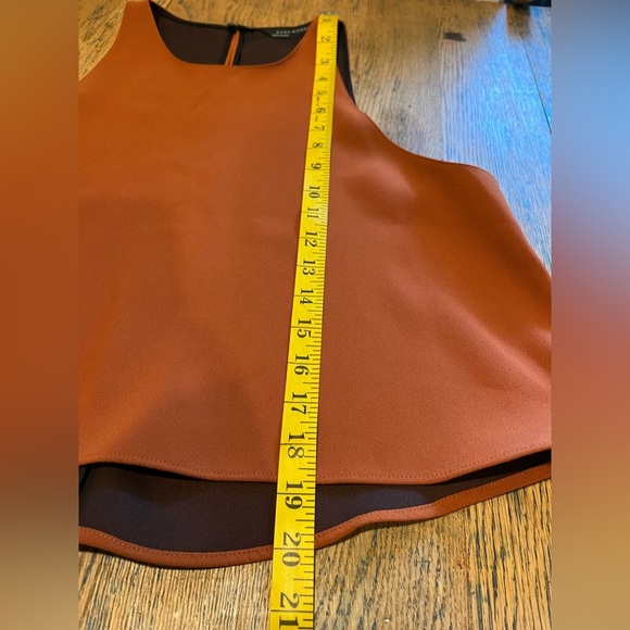 ZARA WOMAN – Rust orange sleeveless crop top, size M. - Picture 4 of 7